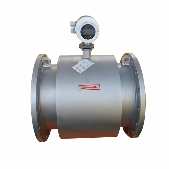 IP68 Intelligent Water Flowmeter 4-20mA 24VDC 22V AC Battery Electromagnetic Flowmeter
