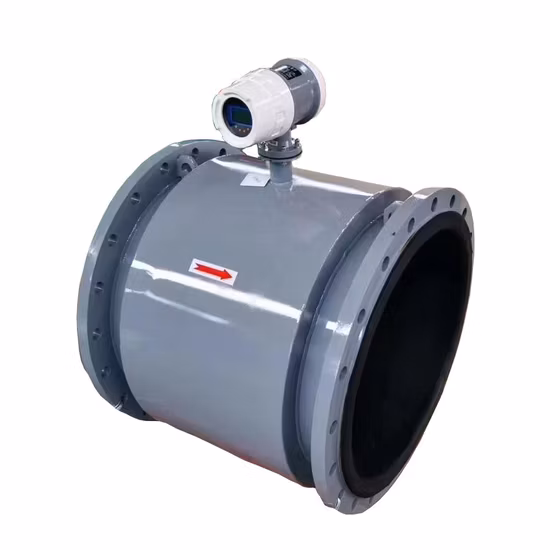 IP68 Intelligent Water Flowmeter 4-20mA 24VDC 22V AC Battery Electromagnetic Flowmeter