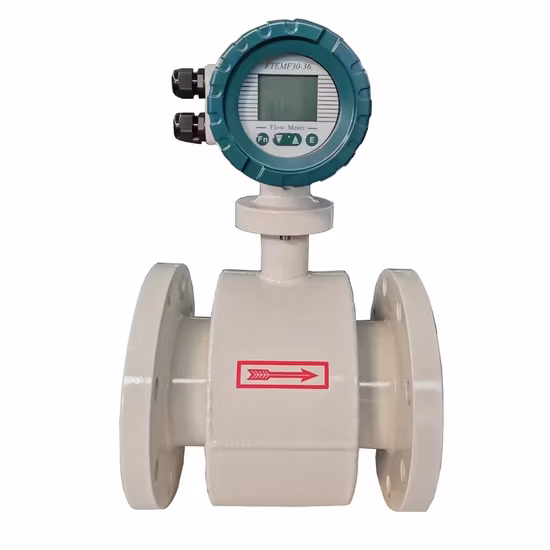 IP68 Intelligent Water Flowmeter 4-20mA 24VDC 22V AC Battery Electromagnetic Flowmeter