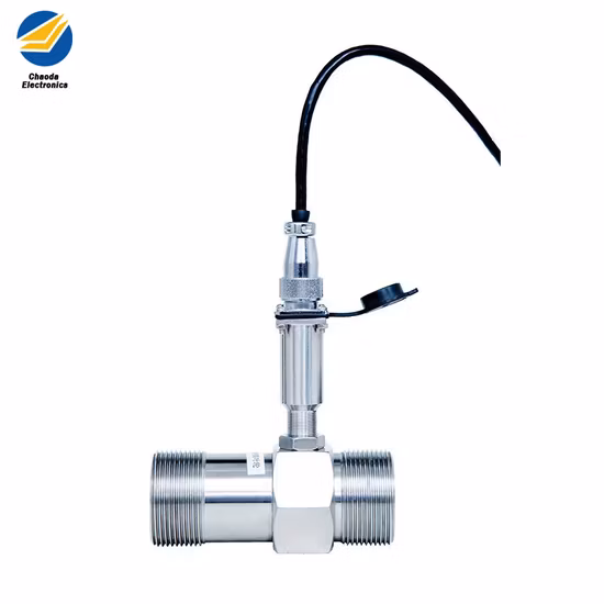 Débitmètre à turbine à bride haute pression en acier inoxydable 304 pour huile hydraulique